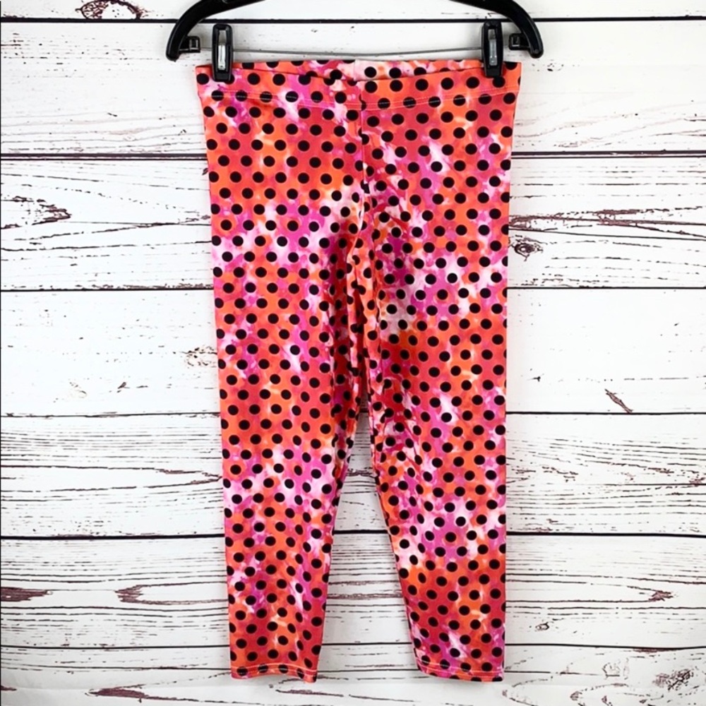HANDY SPANDY | Polka Dot Tie Dye Capri Leggings